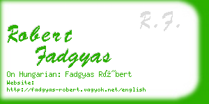 robert fadgyas business card
